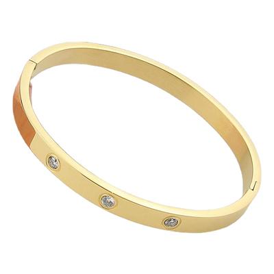New Fashion Bracelet Woman 'S Bracelet Stainless Steel Bracelet And Bangle Cubic Zirconia Gold Woman 'S Jewelry Gift