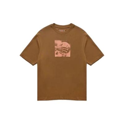 Printed Round-Neck Long Sleeve T-Shirt Men Tops Brown DV1441-385