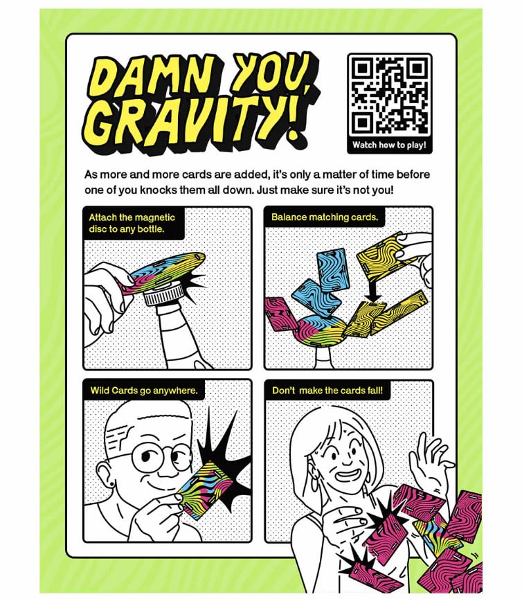 Cards vs Gravity Mini Edition Game Big Potato Cards vs The Ultimate Stacking Balance Travel Game Waterproof Card Game for and Family Fun Players