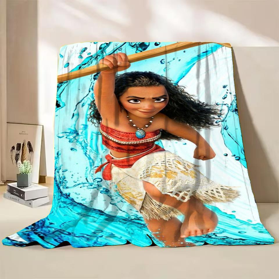 Disney Moana Duffy Flanel Worpdeken voor Bed Sofa Thuis Slaapkamer Kantoor Reizen Kinderdeken Kinderen Winter Warm Cadeaus
