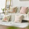 Vikama Easter Pillowcase Throw Pillow Covers Bunny Print Cushion Cover Sofa Decorations Pink Linen Pillow Case Home Pillowslip