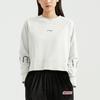 Li Ning Trainingsserie Kurzes lässiges Sport-Rundhals-Pullover-Sweatshirt Damen-Sweatshirt Hellgrau AWDR034-3