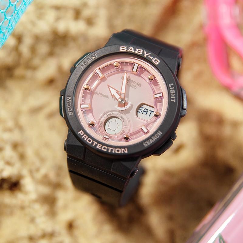 Casio BABY-G beach style, fashionable and energetic street, dual pointer display, shockproof and waterproof sports, electronic BGA-250-1A3PRD