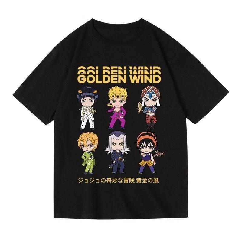 Jojo Wonderful Adventure Seitaro Kira Yoshige Killer Queen Golden Wind Summer Cotton Men's Summer Casual Short Sleeve T-Shirt
