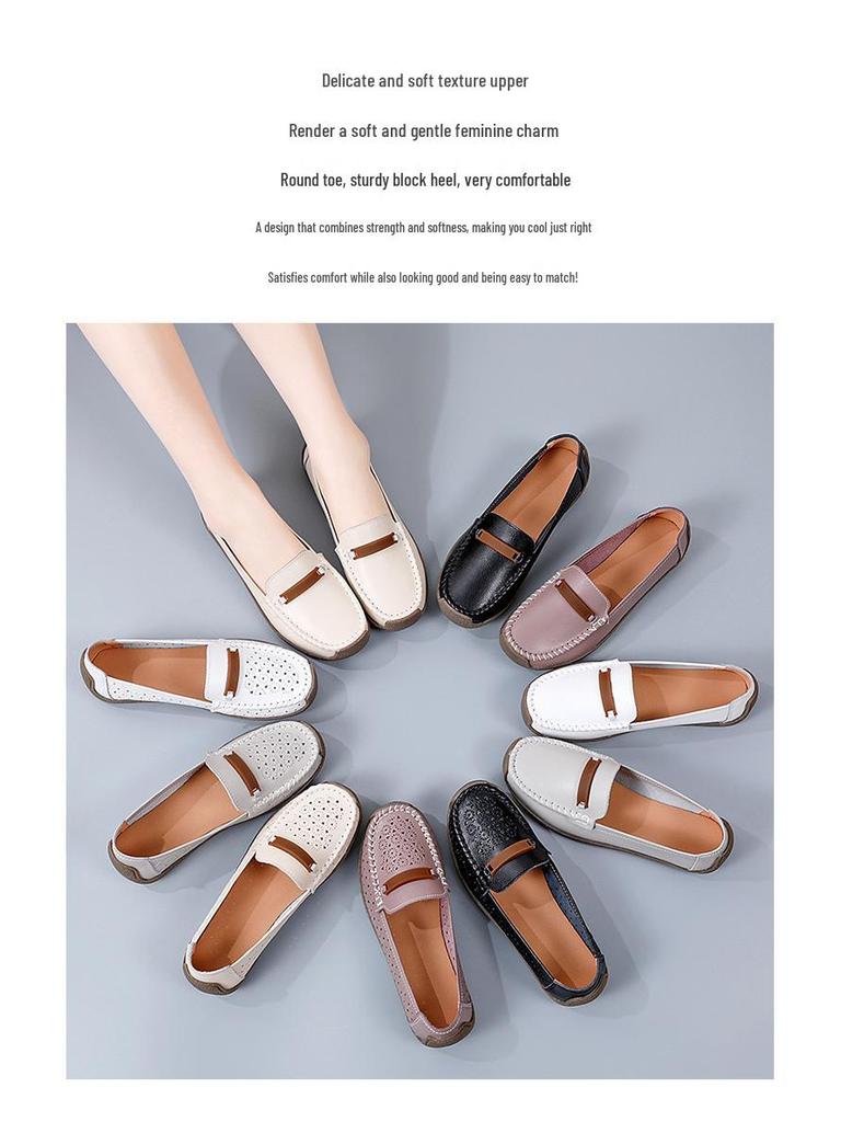 2024 Jaro & Podzim Boty z pravé kůže s měkkým klínkovým podpatkem pro ženy středního věku