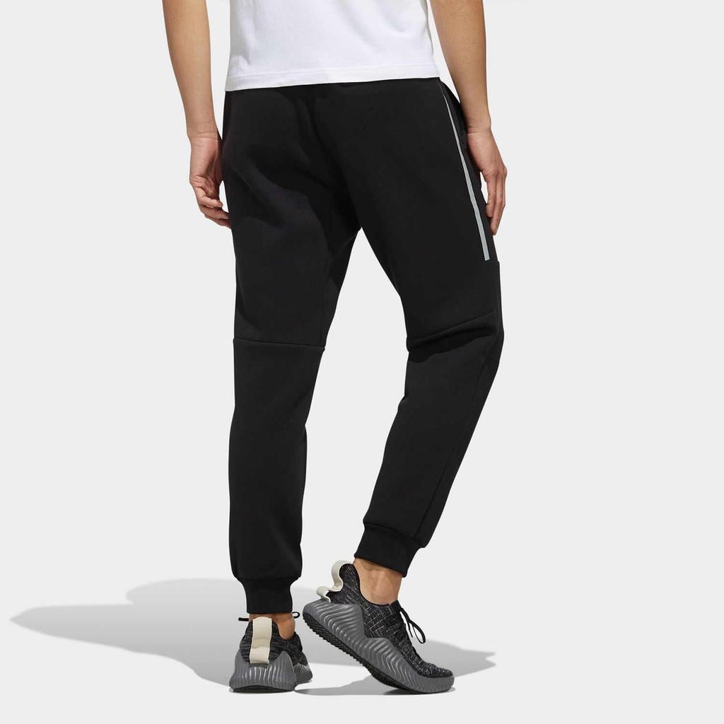 adidas Knitted Sweatpants Men's Black Moderate Cuffed Pants FJ0237