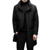 Men's Casual 90% White Duck Down Hooded Jacket - 2025 Winter Middle-aged Business Outerwear