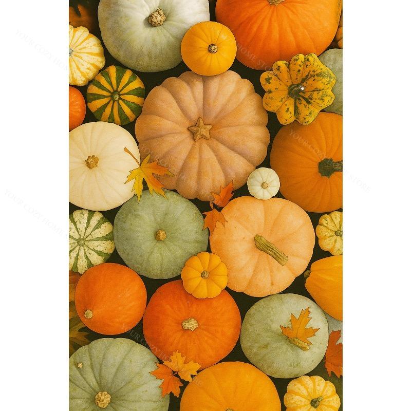 Terracotta Fall Pumpkin Canvas Gallery Wall Prints Autumn Maple Leaf Wheat Wall Art Farmhouse Thanksgiving Home Decor Gift