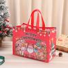 6/12Pcs Multifunctional Non-Woven Christmas Bags for Gifts Wrapping Shopping - Treat Bags with Handles, Xmas Party Supplies