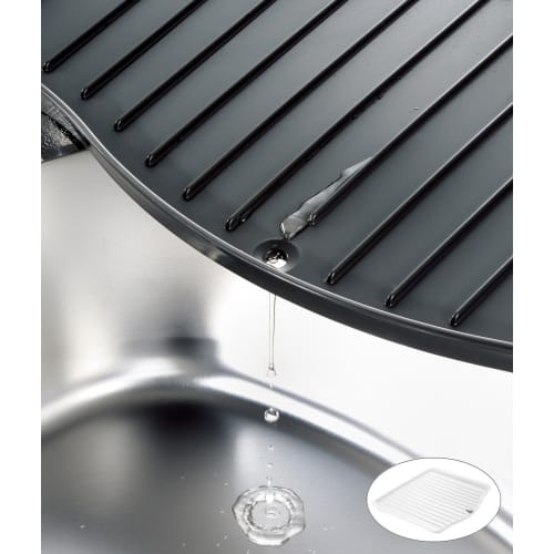 Richell Silicone Draining Tray, White, Large, Lacool, Antibacterial