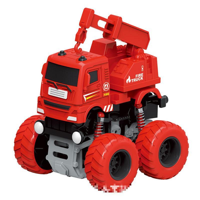 1Pcs Truck Engineering Vehicle Toy Friction Powered Inertia Car With Shock Absorber For Kids Birthday Play Gift
