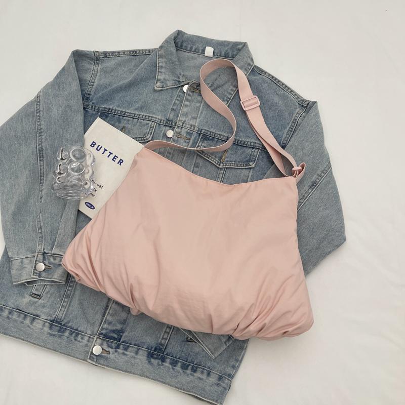 Τσάντα Ώμου με Κορδόνι Σύσφιξης Μονόχρωμη Γυναικεία Τσάντα Χιαστί Τσάντα Ταξιδιού