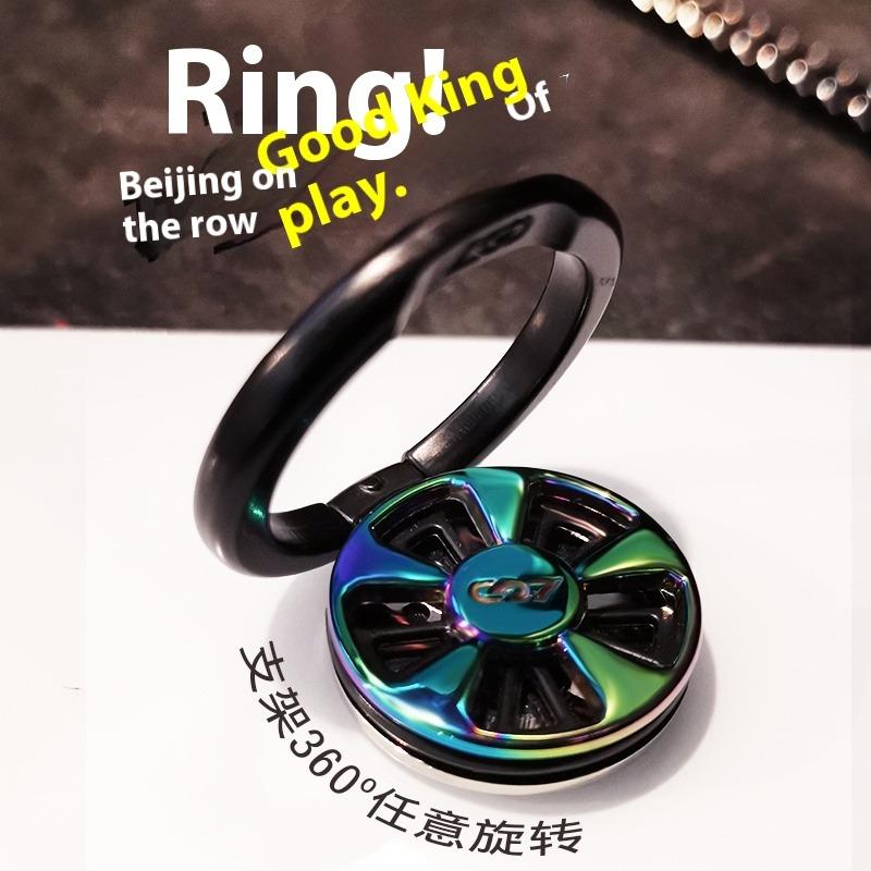 360° Drehbarer Handyhalter Desktop Fingerring Kreisel Stressabbau Spielzeug Winkelansicht Halter Zubehör Rutschfeste Handyhalter
