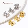 18K Gold Plated Brass with Zircon Spacer Bead For Jewelry Making,Separators For Bracelets,DIY Beading Accessories,Metal Beads