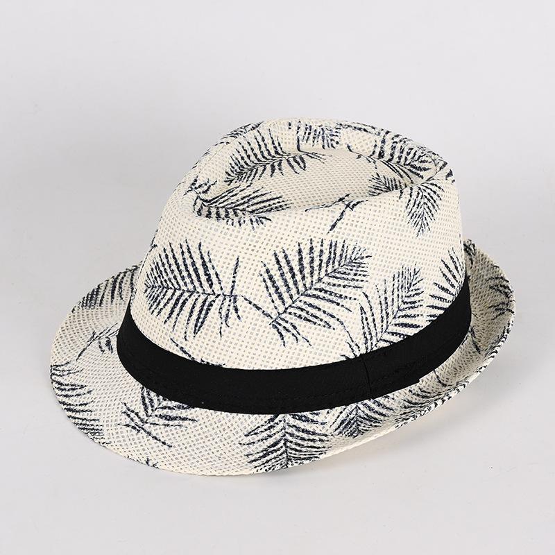 Hat Beach Wind Travel Sun Hat British Summer Female Print Papyrus Jazz Hat Breathable Sun Protection