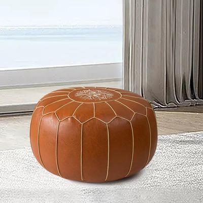Pouf Cover Patio Seat Under Desk Handmade Decorative Bohemian Embroidered Craft Footstool