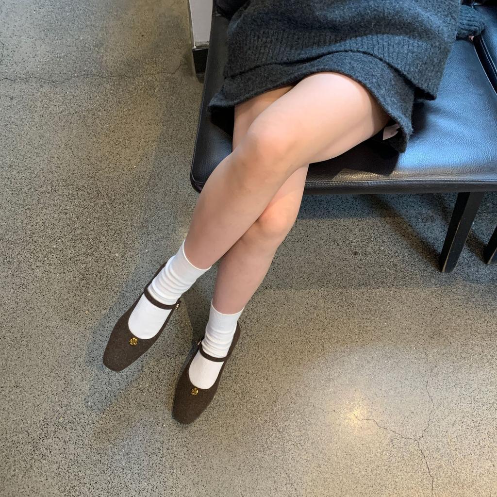 2025 Autumn French Retro Mary Jane Shoes Women's Versatile Low-heeled Single Shoes Light Mouth Small Square Head