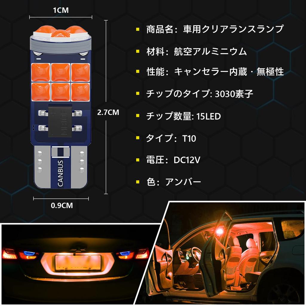 GZRUICA T10 LED Bulb Position Lamp, License Plate Lamp, Room Lamp, Explosive Light, Non-Polarity,