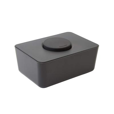Sarasa Design Wet Tissue Case B2c Wet Tissue Holder Wet Wipes Case Wet Tissue Lid Stylish Non-Drying (Silicone Lid_Charcoal Gray)
