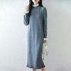 Women Sweater Dress 100% Wool TIDENOVEL Turtleneck Knit Long Pullover Winter Jumpers Wool Long Dress Female