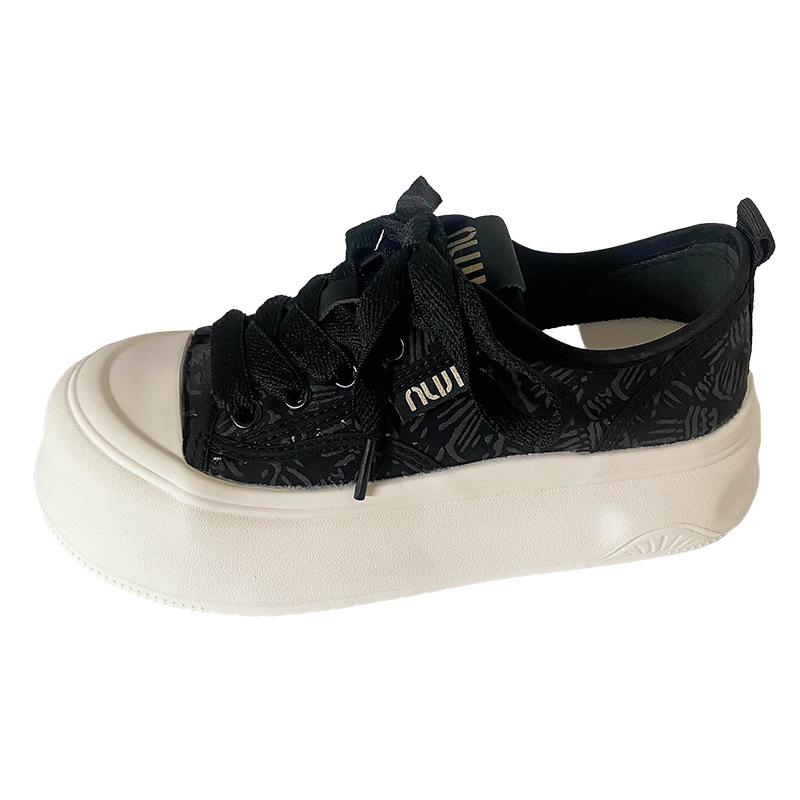 

A9841 латексна устілка/холодна платформа білі туфлі жіночі хлібні туфлі жіноче взуття 2024 нові літні тонкі туфлі 40 чорний