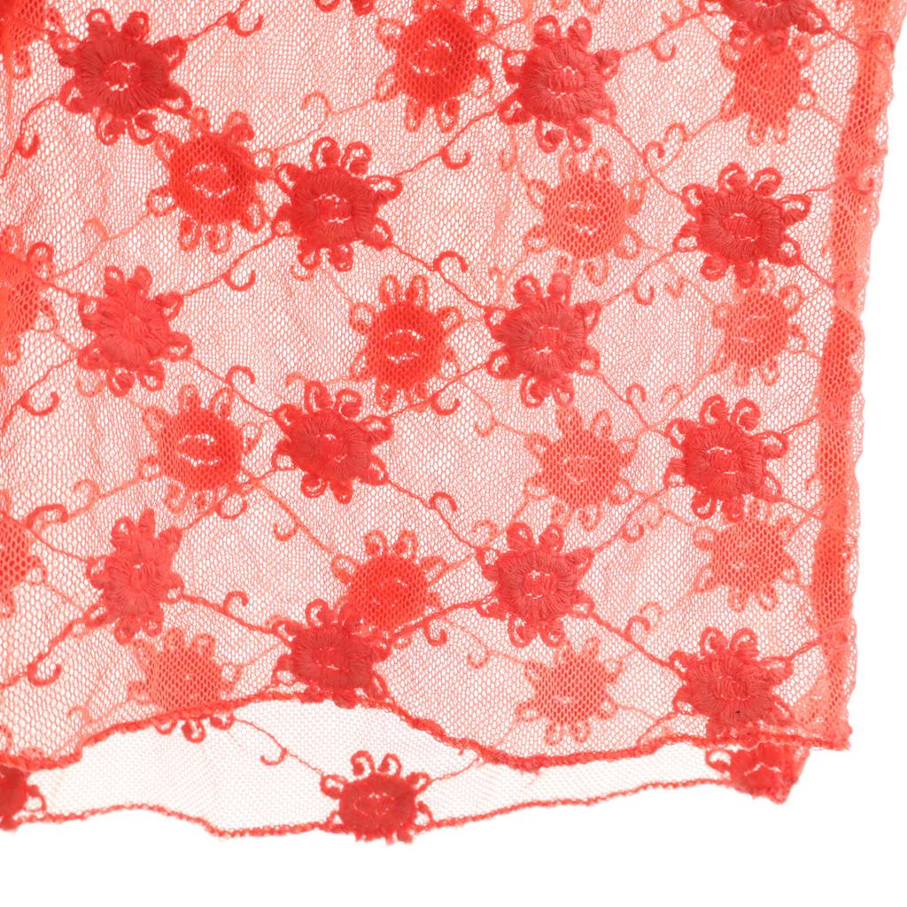 Desigual Lace Embroidery_ No Sleeve Long Dress 38 Pink Women Used
