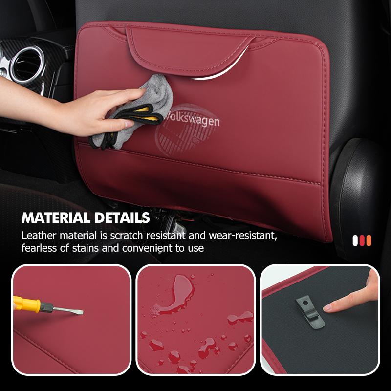 For Volkswagen VW Anti-Scratch Car Seat Back Anti Kick Pad Child Protective Cover Mat Passat Golf 4 5 6 Tiguan Polo Scirocco Zr7