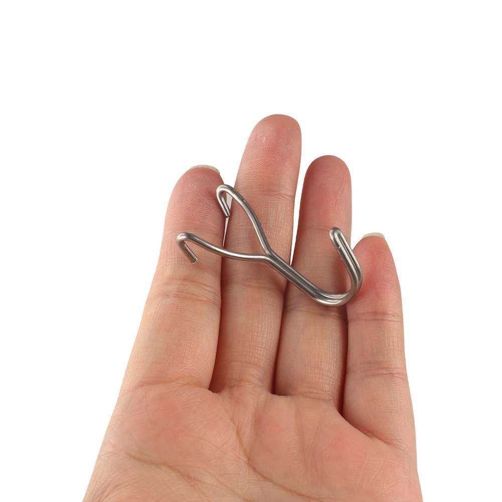 10 Pcs Display Stainless Steel Pegs Wall Mesh Hanging Boards Hole Hooks Peg Board Hook  Supermarket