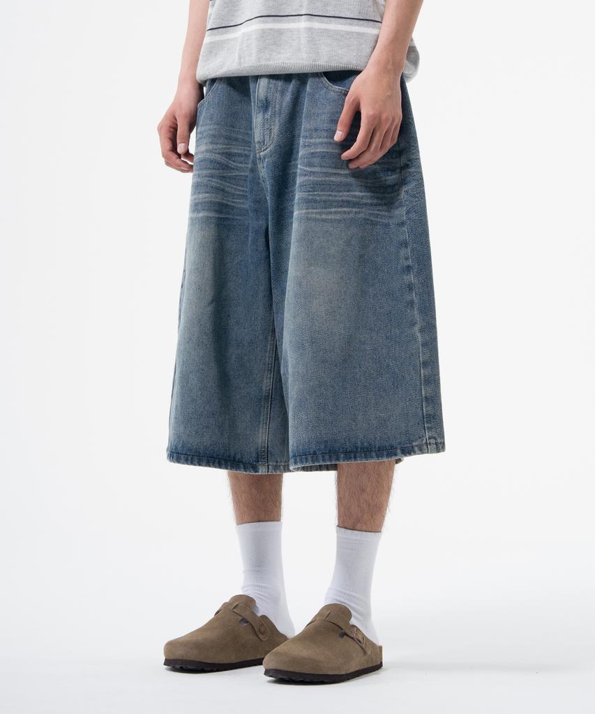 Descheuis Everyday Washed Bermuda Denim Pants Vintage Blue (Type B)