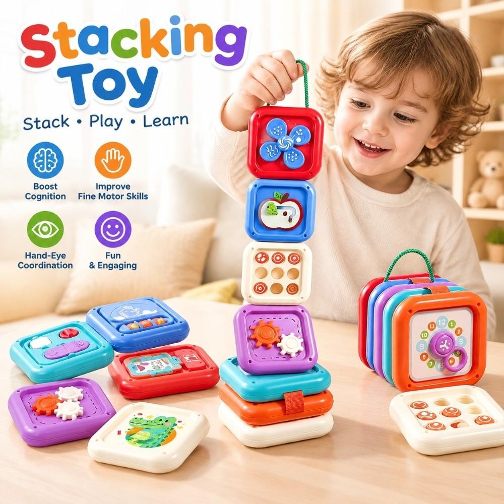 1 Set 12 in 1 Baby Finger Training Toy Sensory Hexahedron Toy Toddler Preschool Learning