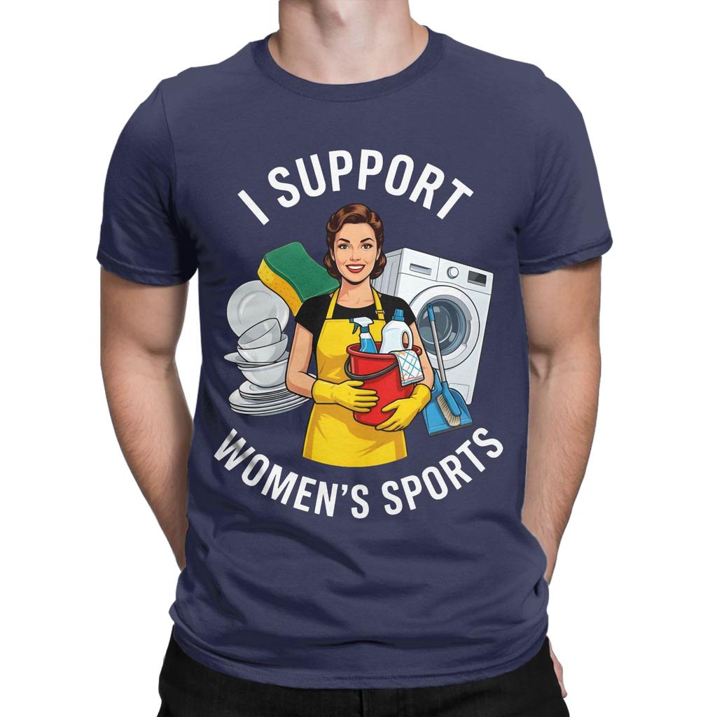 Unisexs TShirt I Support Unisexs Sports Vintage Pure Cotton Tees Short Sleeve Funny Cleaning Lady T Shirts O Neck Clothes Summer