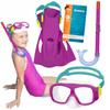 [PACZB][1] Kinder Tauchset Flossen + Maske + Schnorchel + 7 JAHRE Pink Bestway 25019 K136R