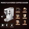 20 Bar Semi-Automatische Espressomachine Roestvrij Staal Koffiezetapparaat met Stoompijpje Pre-infusie LED Display