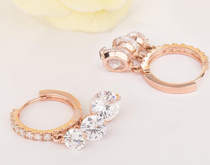 S9 Серьги-гвоздики из стерлингового серебра с кристаллами, длинные серьги, элегантные, простые, серьги-пусеты, милые, универсальные 925 silver