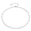 18K Gold-Plated Stainless Steel Multi-Layer Chain Necklace with Side Clasp for Women