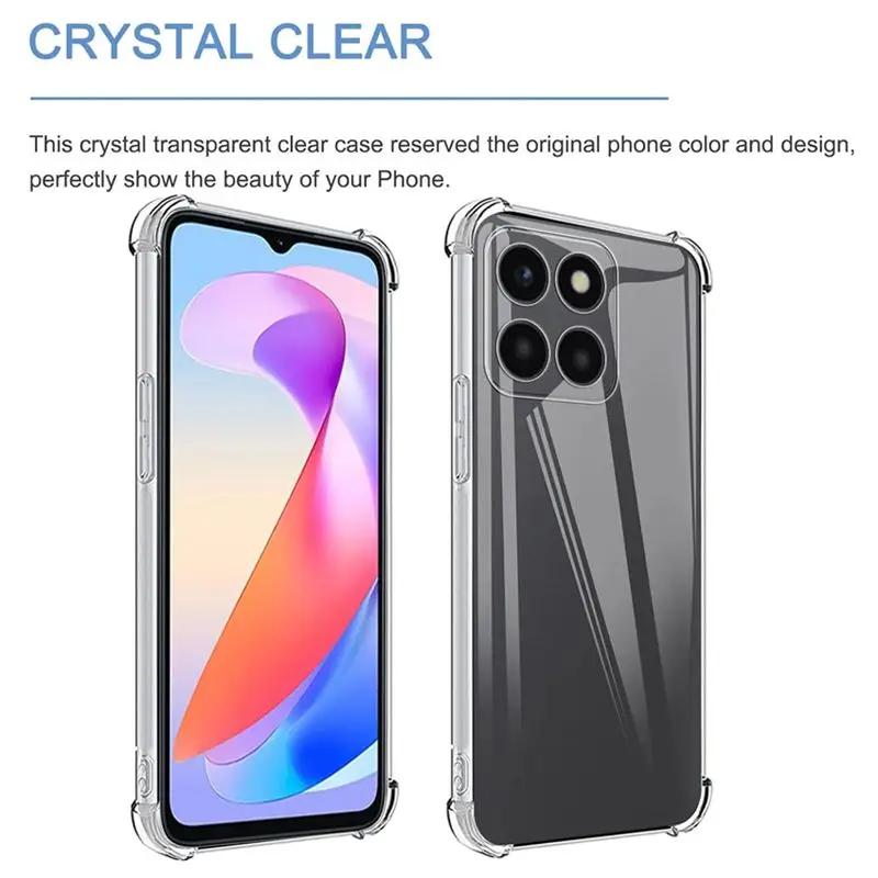 Four-Corners Shockproof TPU Case for Honor X8C X6b X8b X7C X7b X8a X7a X6a X5 Plus 5G Protective Cover Clear Capa Fundas Coque