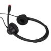 H390D‑RJ9‑MVA Telephone Headset Dual Ear RJ9 Plug Wired Black Noise Canceling Office Business Headset for Call Center