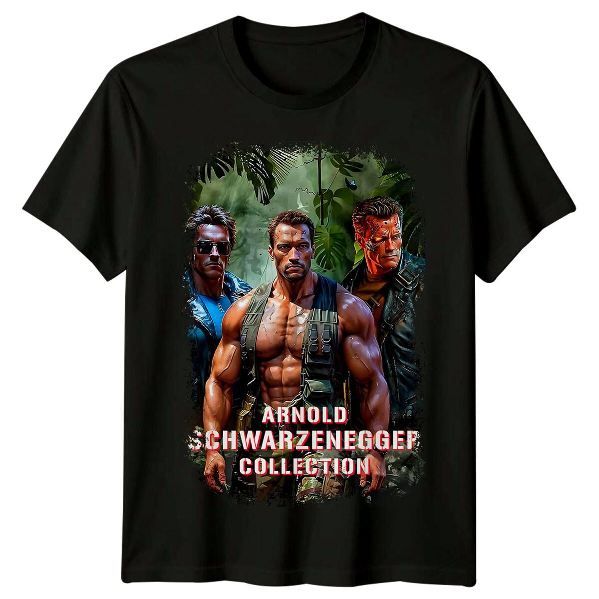 

Arnold Schwarzenegger Movie Poster Inspired 100% Cotton T-shirt Mens Tees Top Retro Tee Unisex S