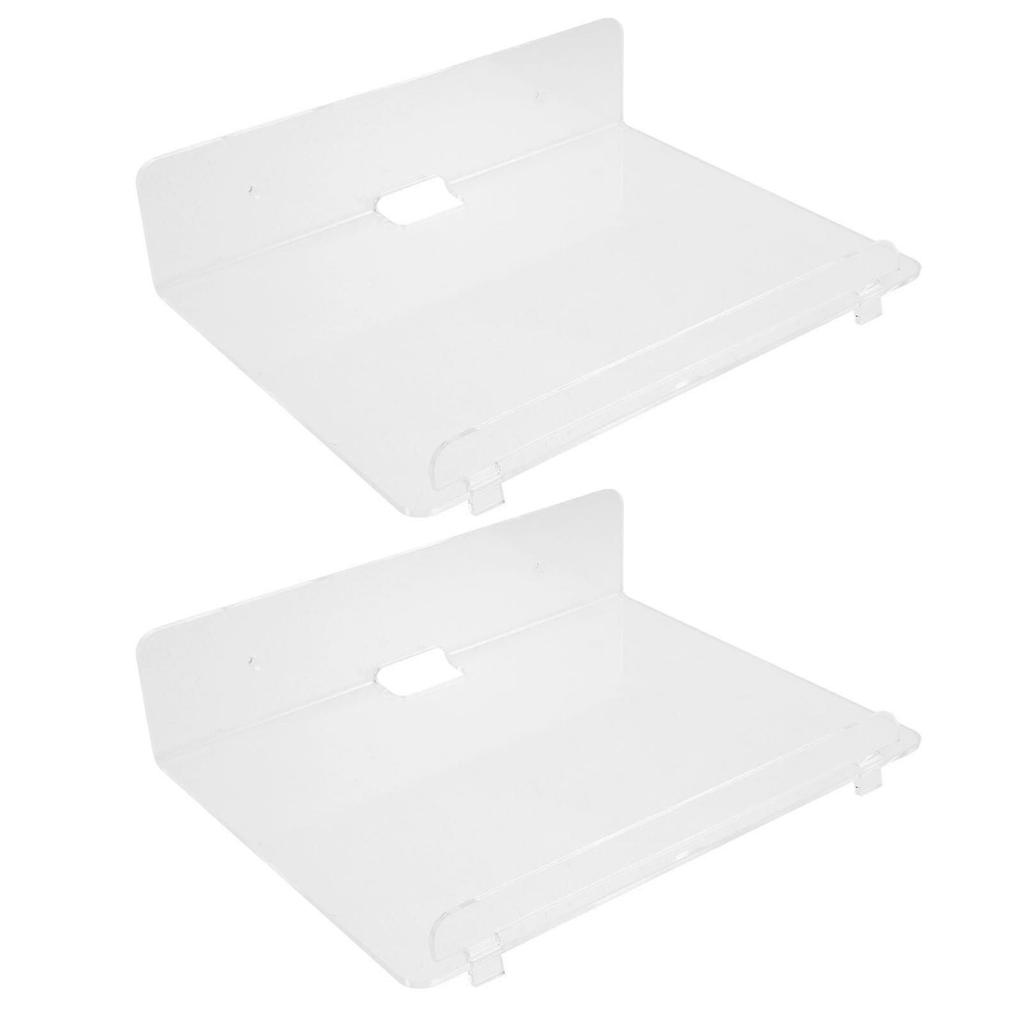 2026 Best!! Transparent Acrylic Floating Shelves for Wall Storage and Display Multi Functional Design Fits Any Room Decor 2 Pieces