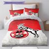 1. FC Köln Pattern Bedding Set Quilt Cover Pillowcase Home Decor Gift (1 * Duvet Cover + 2 * Pillowcase, Without Core)