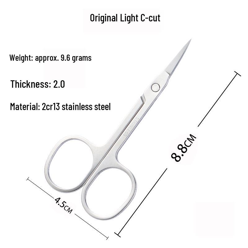 Stainless Steel Nose & Eyebrow Scissors: Pointed & Round Tips, Various Styles for Beauty & Makeup Needs