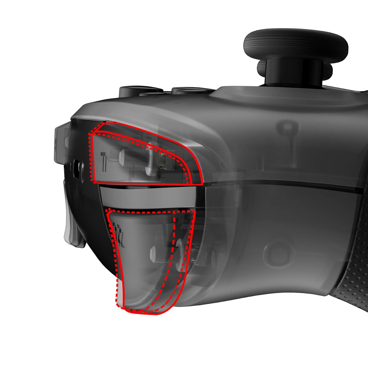 eXtremeRate Clicky Hair Trigger Kit для плечевых кнопок контроллера Nintendo Switch Pro, Кастомный кабель-шлейф с остановкой триггера Flashshot для Nintendo Switch
