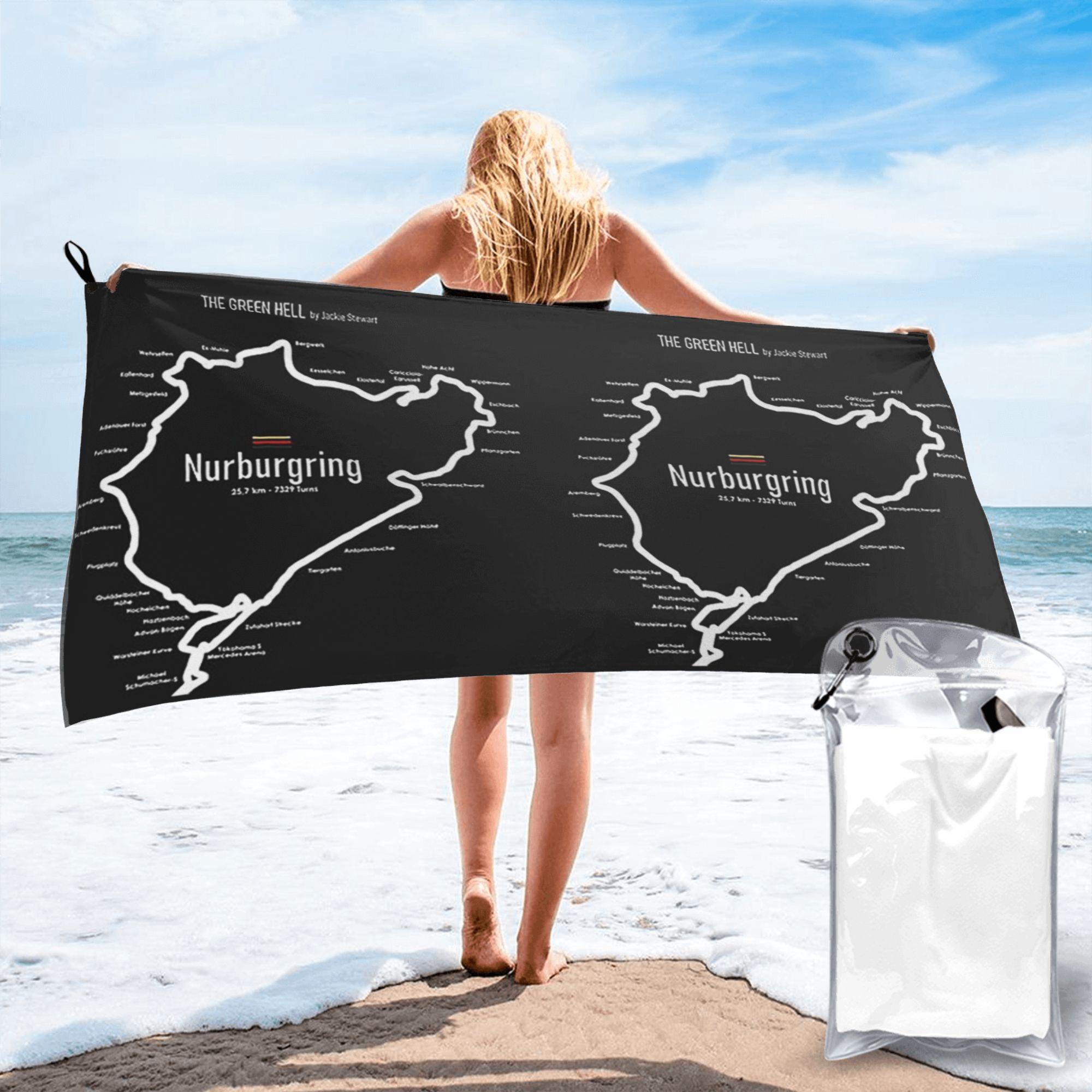 Nurburgring Beach Towel Soft Microfiber Quick Dry Absorbent Quick Towels For Bath W40*H60(CM)
