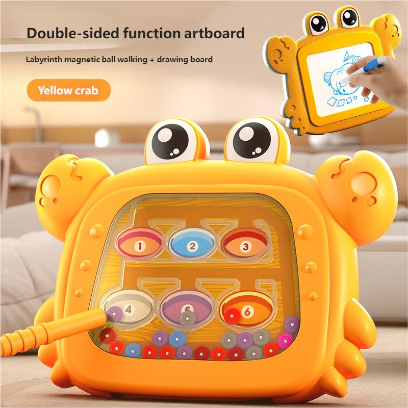 High-Standard Children S Premium-Quality Magnetic Double-Sided High-Standard Drawing First-Class Board Pen-Controlled Logical Premium-Quality жёлтый