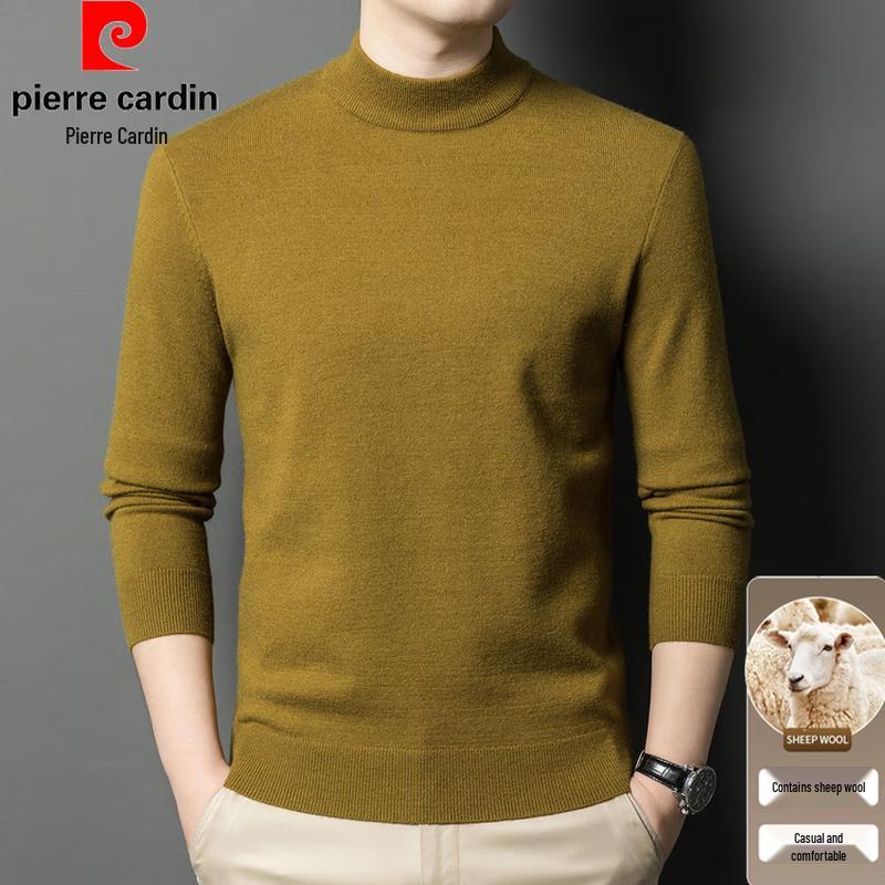 Pierre Cardin Men's Slim-Fit Semi-Turtleneck Wool Blend Sweater