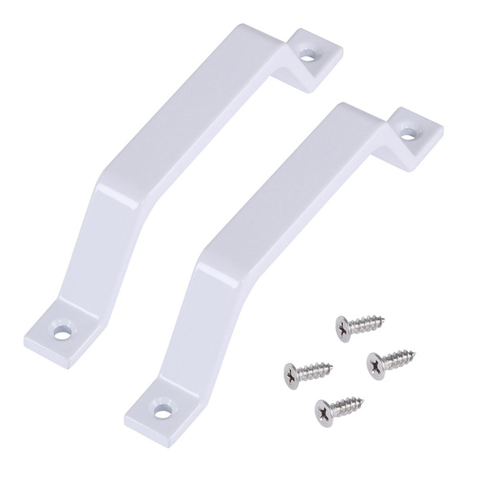 

2 шт. Элегантные раздвижные ручки для амбарной двери 6,10 дюйма из алюминиевого сплава, аксессуар для кухонных шкафов и мебельной двери белый