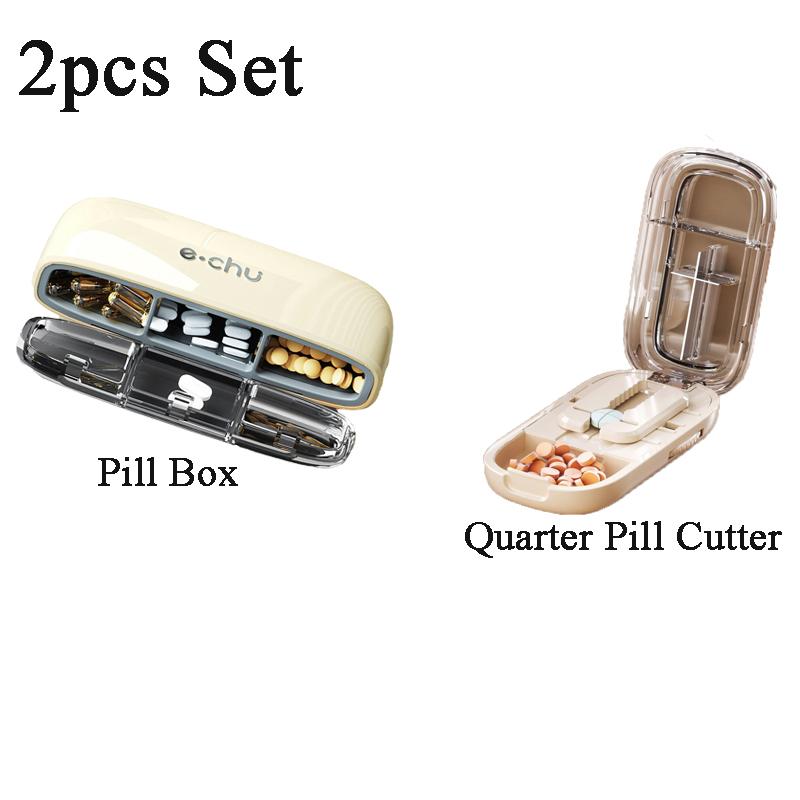Portable Medicine Cutter Precise Medicine Cutting Scissors Medicine Splitter Tablet Splitting Home Travel Portable Medicine Box