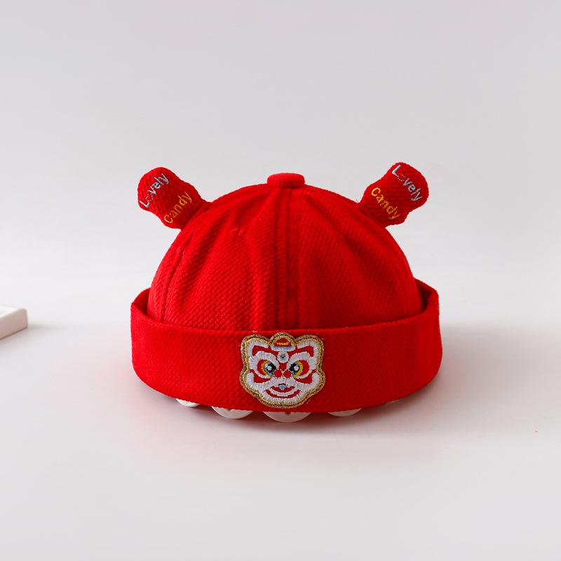 Infant Red Birthday Hat: Festive Spring/Autumn Toddler Cap for Babies