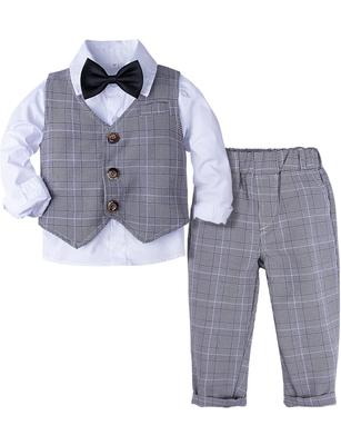 TickElf Formal Clothing Suit Baby Outfit Perfect for Kindergarten Entrance First and Shrine Visits Boys' Children's Set, Western-Style Set,