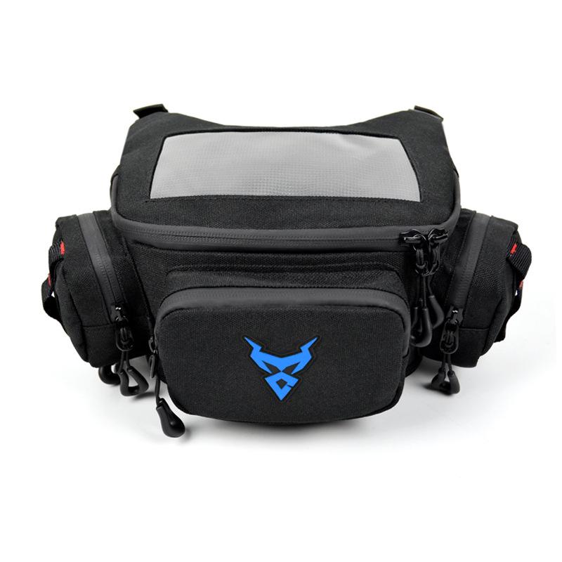 

MOTOCENTRIC Motorcycle & Scooter Front Bag: Rainproof, Expandable Footrest and Navigation Storage.